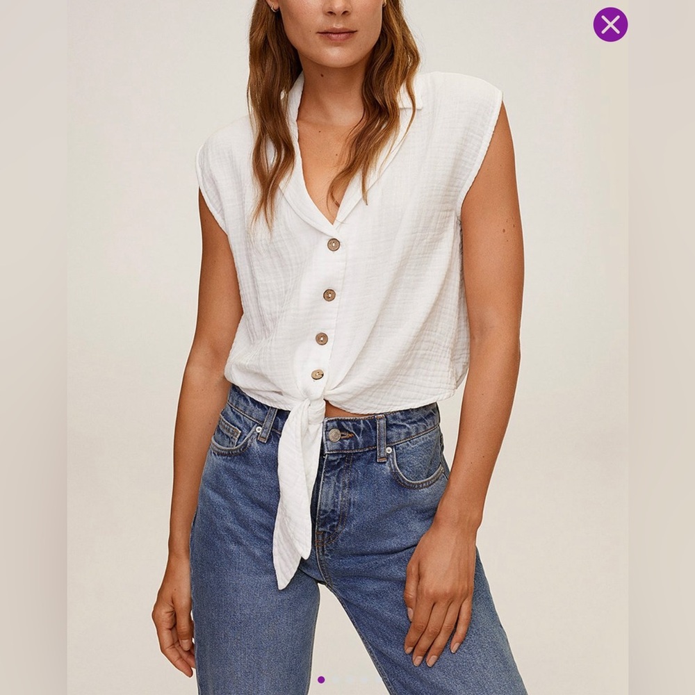 Mango white button up - Picture 1 of 10